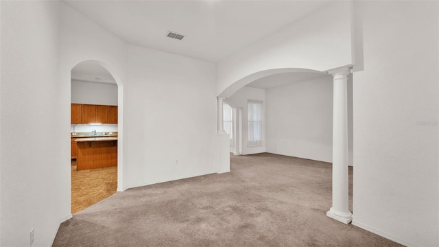 view of carpeted spare room