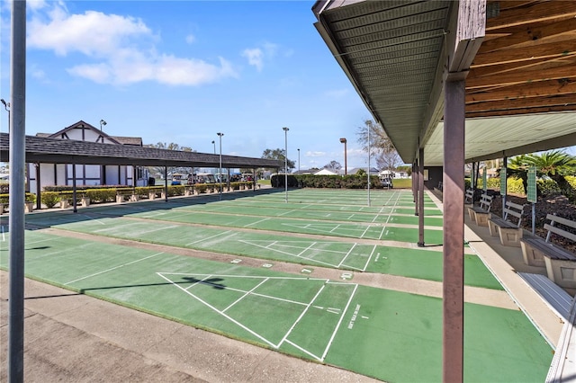 view of property's community with shuffleboard