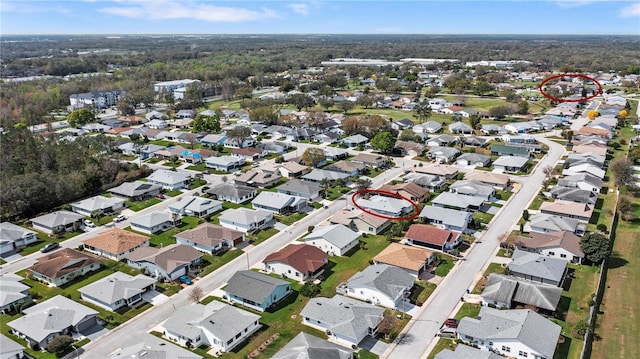 bird's eye view with a residential view