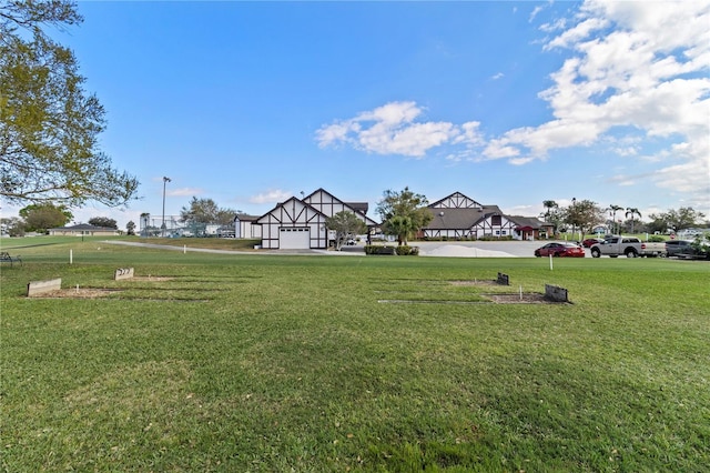 view of home's community featuring a yard