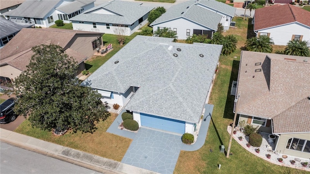 drone / aerial view with a residential view
