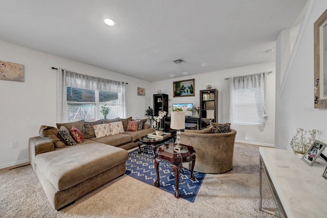 view of carpeted living room