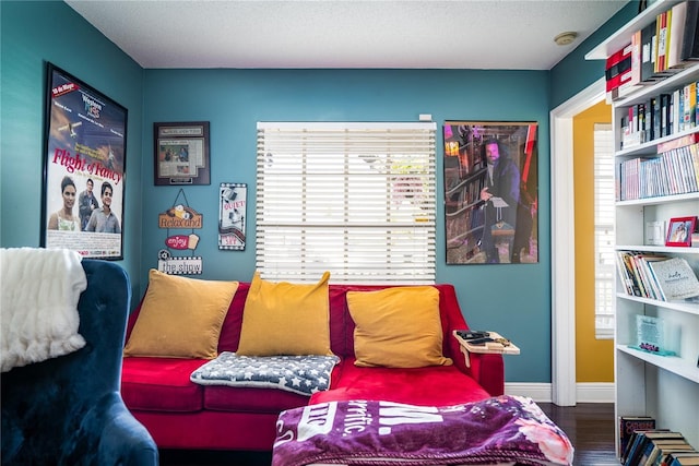 interior space with hardwood / wood-style floors