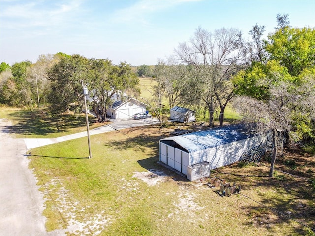 drone / aerial view featuring a rural view