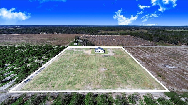 bird's eye view featuring a rural view