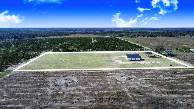 bird's eye view featuring a rural view