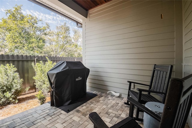 view of patio / terrace featuring grilling area