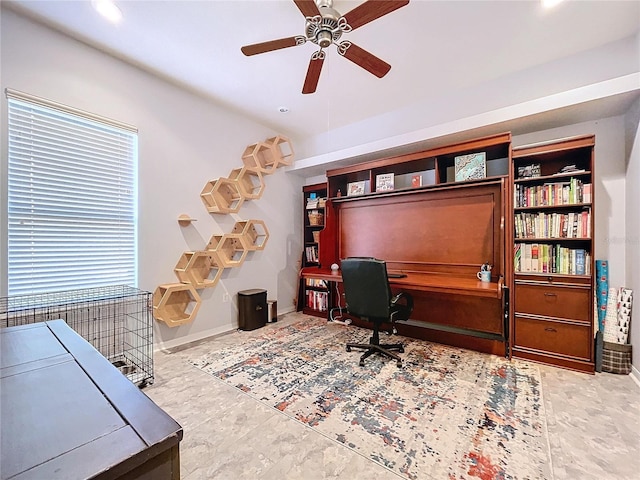 office with ceiling fan