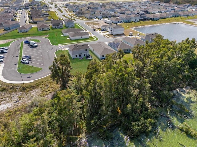 aerial view with a residential view