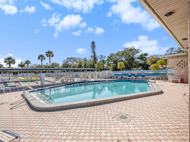 view of pool with a patio area