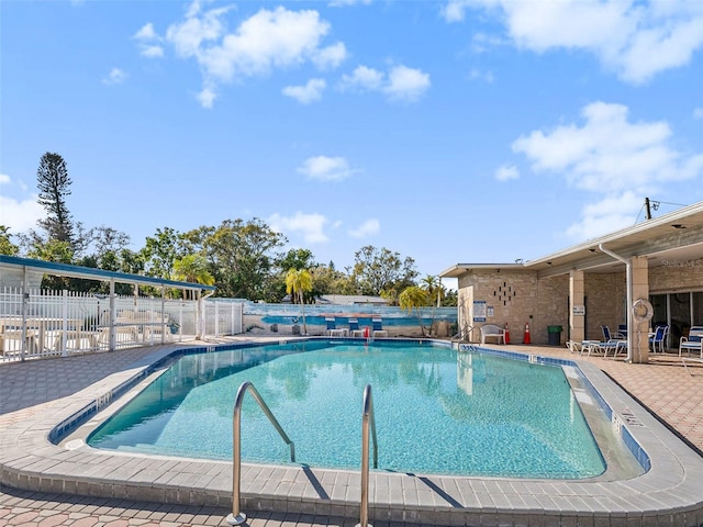 view of pool with a patio