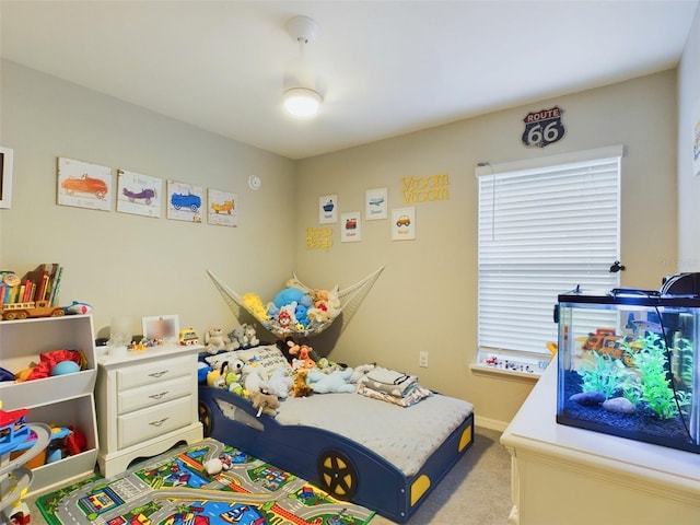 view of carpeted bedroom