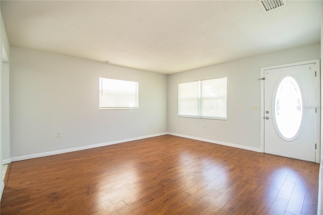 foyer featuring hardwood / wood-style floors