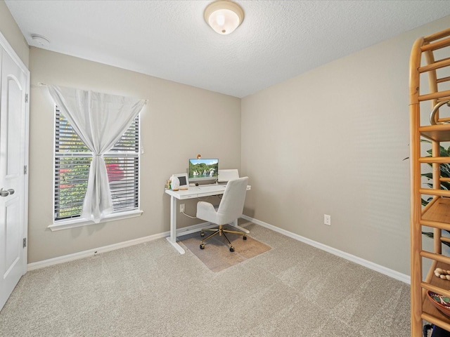 office area featuring carpet floors