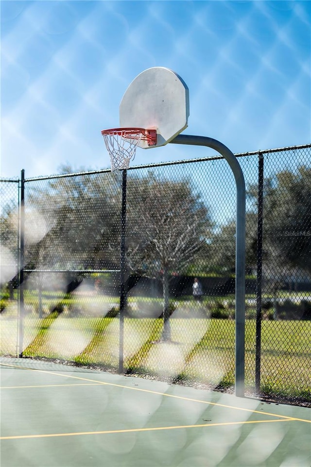 view of basketball court