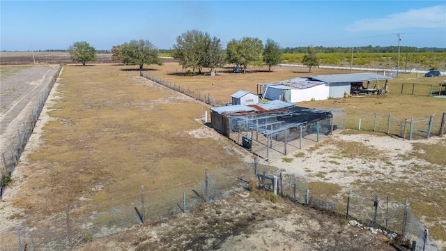 drone / aerial view featuring a rural view