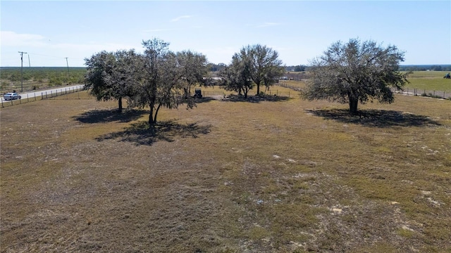 exterior space with a rural view