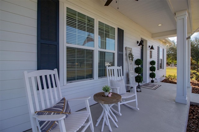 view of patio with a porch