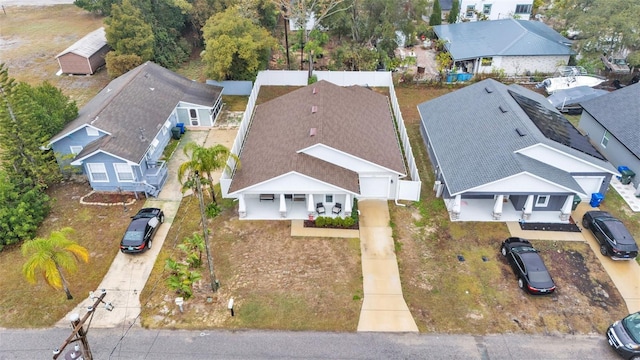 aerial view featuring a residential view