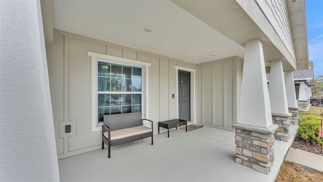 view of patio with covered porch