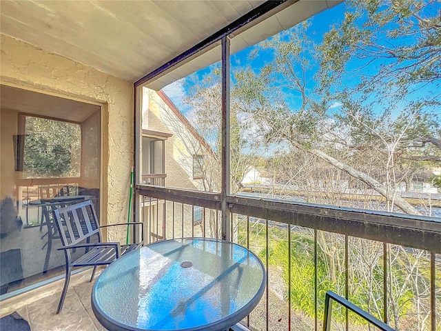 view of sunroom