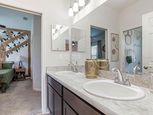 bathroom featuring vanity