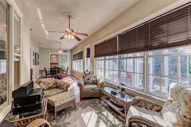 view of sunroom / solarium