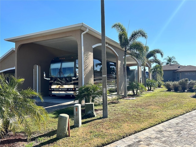 exterior space featuring a lawn