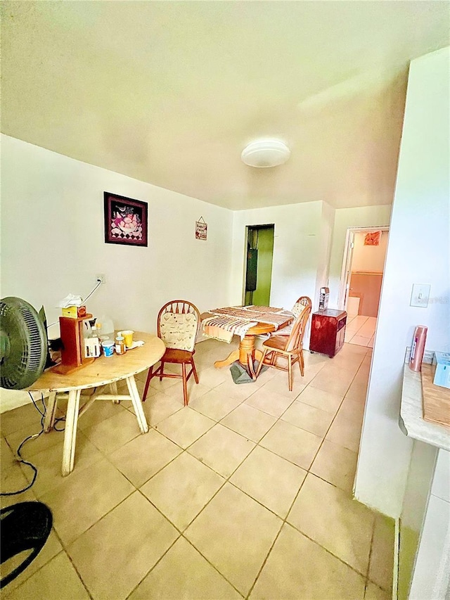 view of tiled dining space