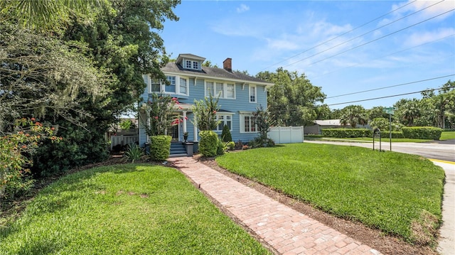 2016 Seminole Trl, Lakeland, FL 33803 - american foursquare style home with a chimney