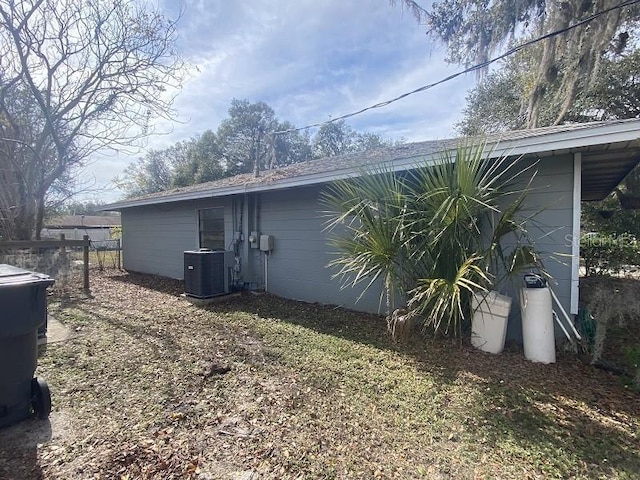 view of home's exterior featuring central AC unit