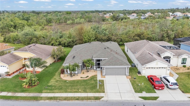 bird's eye view with a residential view