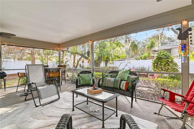 view of sunroom