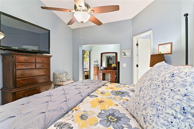 bedroom with ceiling fan