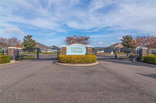 view of community sign