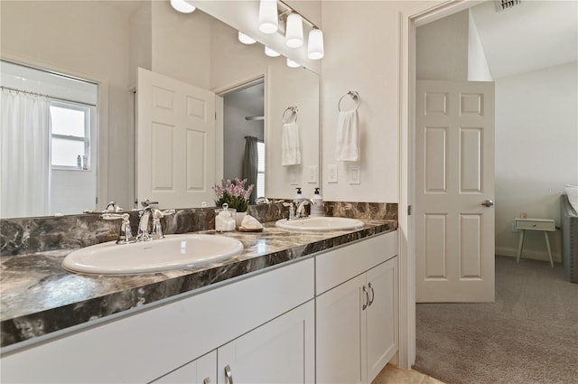 bathroom with vanity