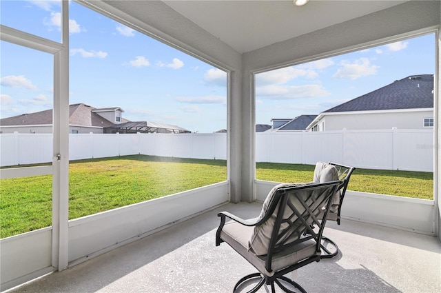 sunroom featuring plenty of natural light