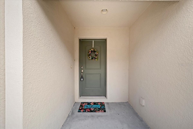 view of doorway to property