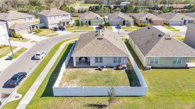 bird's eye view with a residential view