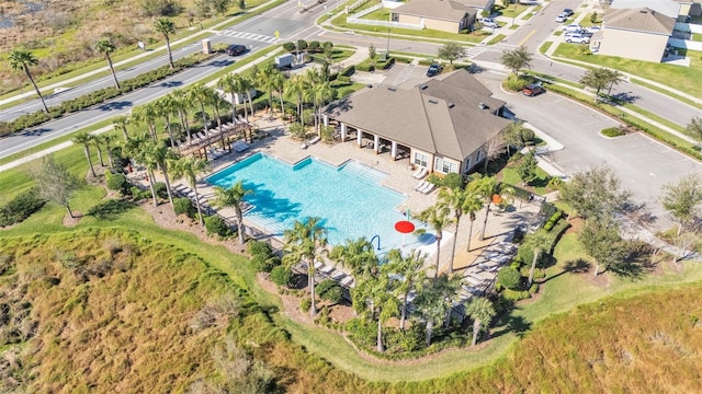 bird's eye view featuring a residential view