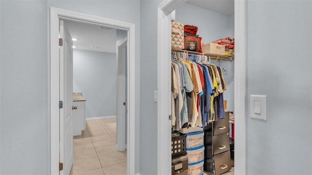 closet featuring visible vents