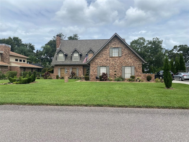 view of front facade with a front lawn