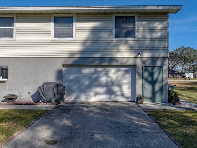 view of home's exterior with a garage