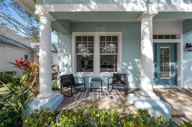 view of patio / terrace with a porch