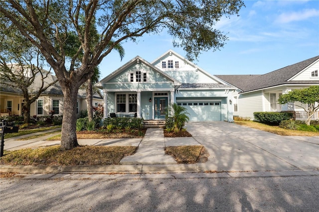 craftsman-style house featuring a garage