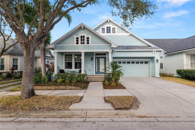 view of front facade featuring a garage