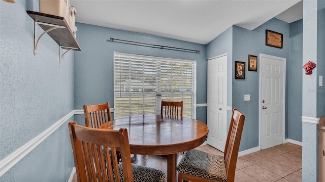 view of tiled dining room