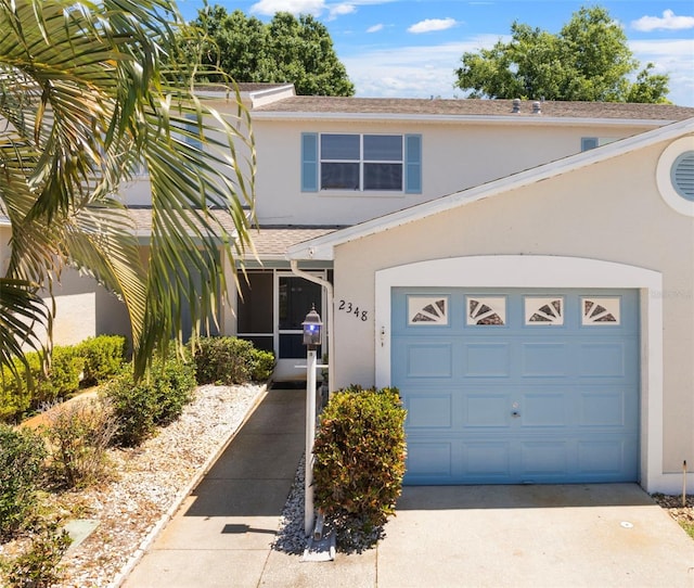 view of front of home featuring a garage