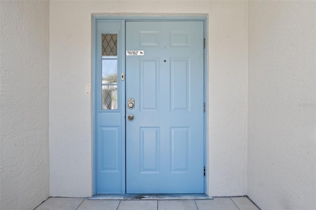 view of doorway to property