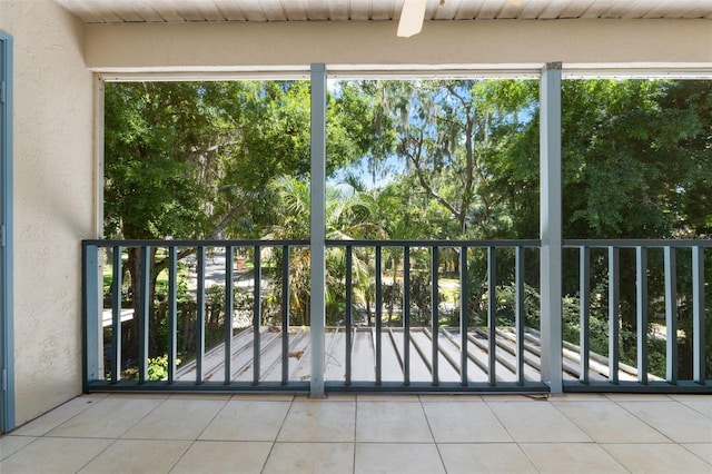 entryway with tile patterned flooring and plenty of natural light